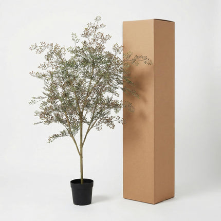 Kunstpflanze Bucida165cm – künstlicher Deko – Baum im Topf – realistische Blattoptik & natürlicher Wuchs