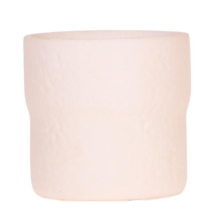 Rustic Zierpflanztopf Weiß – Ø12 cm – Organischer Keramiktopf – Minimalistisches Design im Slow Living Stil – Für natürliche Wohnatmosphäre