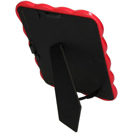 Fotorahmen – Gebogenes Polyresin – Rosa – 13x18cm – Eleganter Bilderrahmen in geschwungener Form – Für Fotos, Portraits & Erinnerungen – Dekorative Tisch- & Regalaufstellung