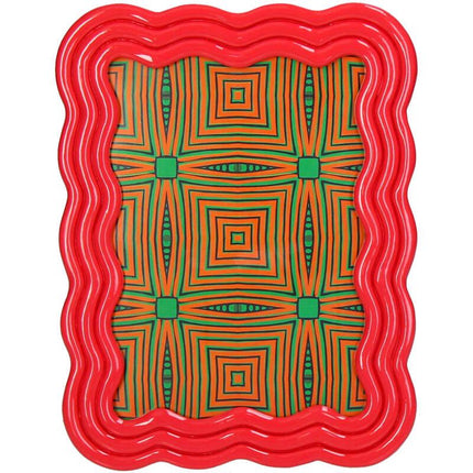 Fotorahmen – Gebogenes Polyresin – Rosa – 13x18cm – Eleganter Bilderrahmen in geschwungener Form – Für Fotos, Portraits & Erinnerungen – Dekorative Tisch- & Regalaufstellung