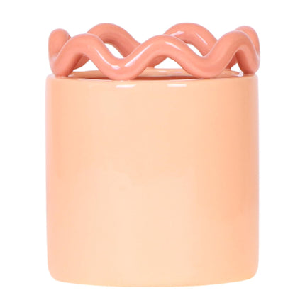 Funky Pflanztopf – Orange – Ø9cm – Dekorativer Blumentopf in Keramikoptik – Bunter Übertopf aus der Colourful Optimism Kollektion – Für Zimmerpflanzen & Orchideen