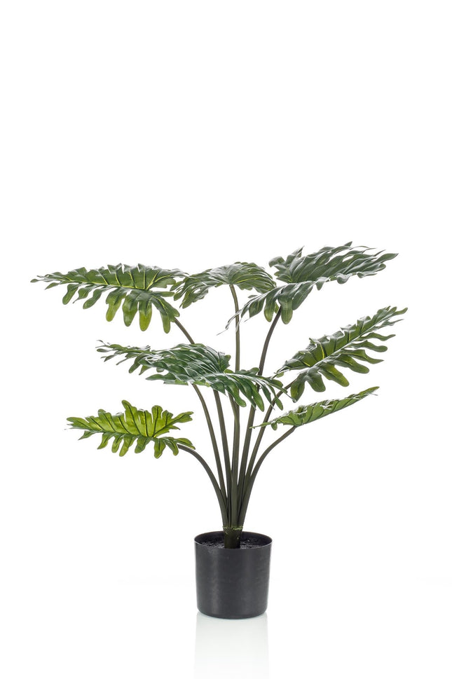 Kunstpflanze Philodendron – 60cm – Täuschend echt & pflegefrei – Dekorative Kunst – Zimmerpflanze für Wohnzimmer & Büro – Nachhaltig & langlebig