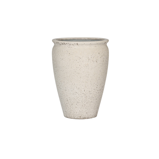 Pflanztopf Artemis Chalk White – D53xH68cm – Großer, eleganter Blumentopf in Weiß – Optik – Wetterfester Pflanzkübel aus robustem Kunststoff