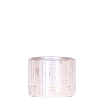 Blumentopf Disco – Ø6cm – Kleiner Keramik Ziertopf mit glänzender Struktur – Moderner Übertopf für Mini – Zimmerpflanzen, Sukkulenten & Kakteen
