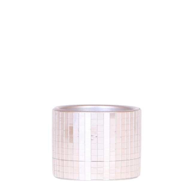 Blumentopf Disco – Ø6cm – Kleiner Keramik Ziertopf mit glänzender Struktur – Moderner Übertopf für Mini – Zimmerpflanzen, Sukkulenten & Kakteen