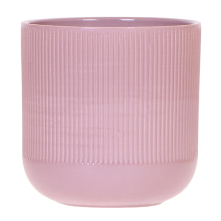 Flare Dekotopf – Ø12cm – Lila Retro – Blumentopf im 70er Jahre Stil – Strukturierte Oberfläche – Pflanzgefäß aus Keramik – Indoor – Ziertopf