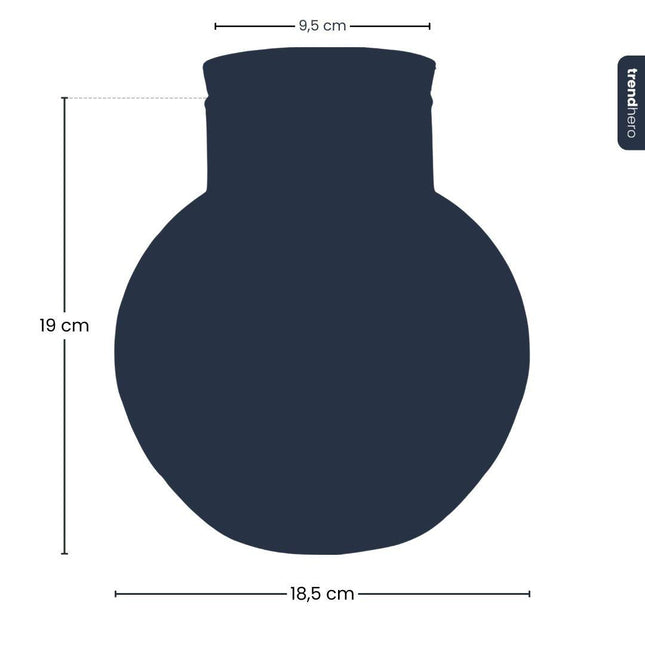 Terrarium Flasche – Geschlossene Glasflasche mit Korken – Höhe 20cm Ø18,5cm – Pflanzenterrarium aus Recyclingglas – Dekoratives Mini-Ökosystem für Zuhause