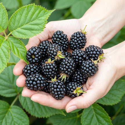 Brombeere Rubus fruticosus Black Satin winterhart 3 Pflanzen Ø9cm Höhe 30cm – Schwarze Brombeere für Garten Beet Balkon & Terrasse