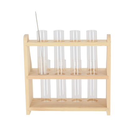 Reagenzglasständer L – Stabiler Halter für Reagenzgläser – Kompakte Maße 24,3x8,5x24,1cm – Praktisch und Robust für Pflanzen & Stecklinge