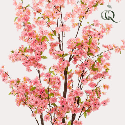 Kunstpflanze Kirschblüte Prunus – Rosa – 175cm – Täuschend echte Kunst-Kirschblüte – Deko-Pflanze für Wohnzimmer, Büro & Eingangsbereich – Ganzjährig blühend