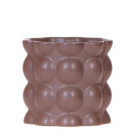 Ziertopf Cotton – Braun – Ø9cm – Blumentopf mit matter Oberfläche – Pflanztopf aus der Slow Living Kollektion – Für kleine Pflanzen & Orchideen