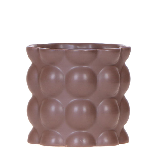 Ziertopf Cotton – Braun – Ø9cm – Blumentopf mit matter Oberfläche – Pflanztopf aus der Slow Living Kollektion – Für kleine Pflanzen & Orchideen