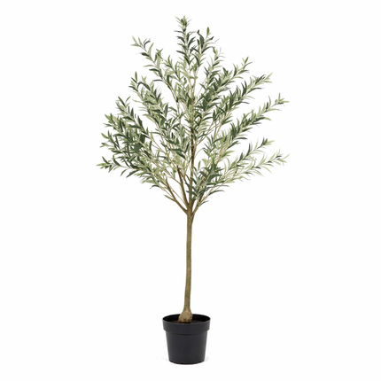 Kunstpflanze Olivenbaum 170cm – realistischer künstlicher Deko – Baum im Topf für Wohnzimmer & Büro – mediterranes Ambiente ganzjährig, pflegeleicht