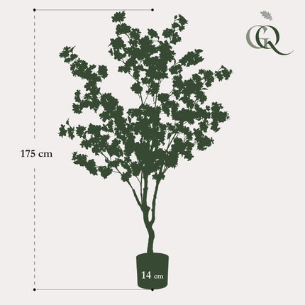 Kunstpflanze Prunus – Kirschblüte Rosa – 135 cm – Dekorative blühende Zimmerpflanze ohne Pflege