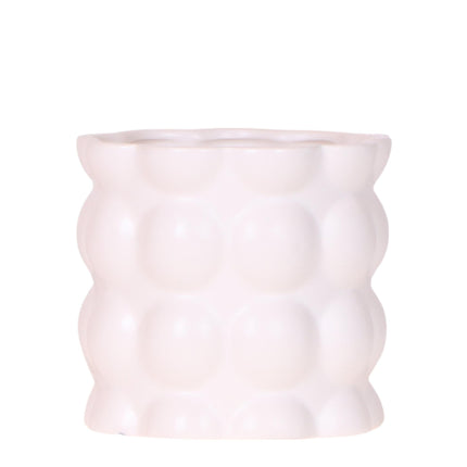 Ziertopf Cotton – Weiß – Ø9cm – Blumentopf mit matter Oberfläche – Pflanztopf aus der Slow Living Kollektion – Für kleine Zimmerpflanzen & Orchideen