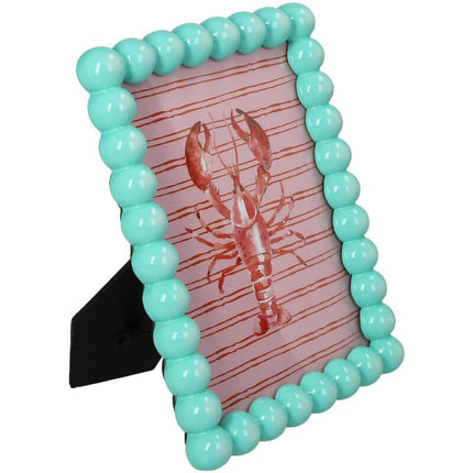 Fotorahmen – Polyresin – Türkis – 13x18cm – Moderner Bilderrahmen in frischem Design – Für Fotos, Portraits & Erinnerungen – Dekorative Tisch- & Regalaufstellung