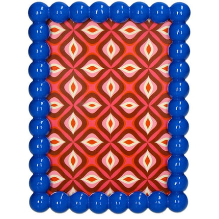 Bilderrahmen Perlen Polyresin – Blau – Eleganter Fotorahmen für Fotos 3x18cm – Stilvolle Deko