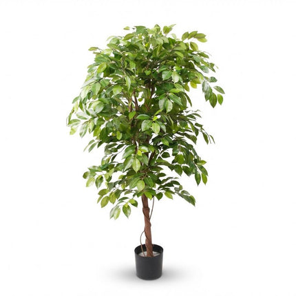 Ficus Deluxe Vine Kunstbaum – 140cm – Realistische Kunstpflanze für Innenräume – Pflegefreier künstlicher Baum mit dichtem Blattwerk