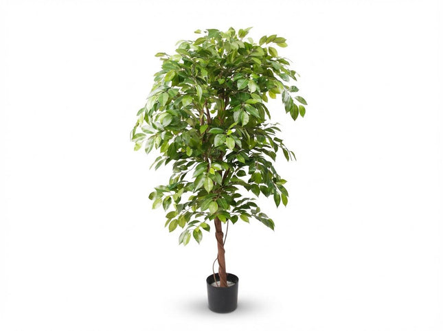 Ficus Deluxe Vine Kunstbaum – 140cm – Realistische Kunstpflanze für Innenräume – Pflegefreier künstlicher Baum mit dichtem Blattwerk