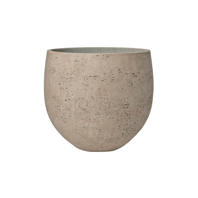 Pflanzgefäß Orb Grey Washed – D32xH28cm – Blumentopf in Steinoptik – Stilvoller Pflanzkübel für Innen & Außen