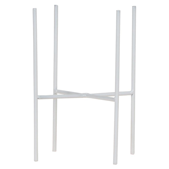 Weißer Metall – Pflanzenständer Ø12cm – Blumentopfständer aus Metall – Pflanzenhalter für Zimmerpflanzen – Stabil, stilvoll & vielseitig