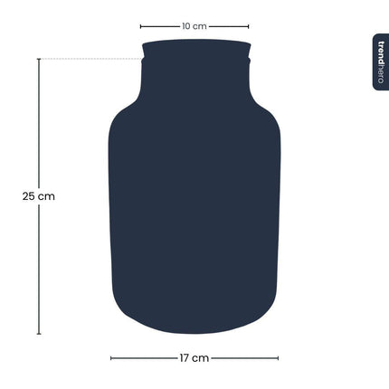 Terrarium Flasche – Geschlossene Glasflasche mit Korken & LED-Beleuchtung – Höhe 24,5cm Ø17cm – Dekoratives Pflanzenterrarium aus Recyclingglas