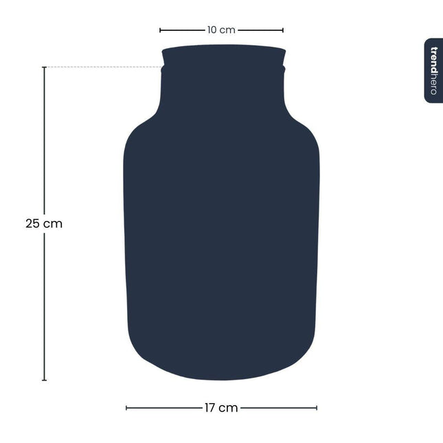 Terrarium Flasche – Geschlossene Glasflasche mit Korken & LED-Beleuchtung – Höhe 24,5cm Ø17cm – Dekoratives Pflanzenterrarium aus Recyclingglas