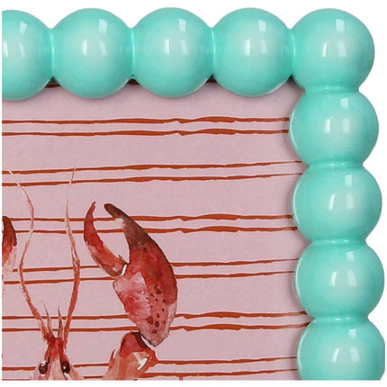 Fotorahmen – Polyresin – Türkis – 13x18cm – Moderner Bilderrahmen in frischem Design – Für Fotos, Portraits & Erinnerungen – Dekorative Tisch- & Regalaufstellung