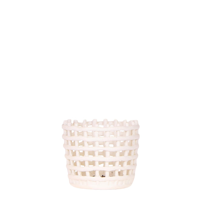 Mesh Ziertopf Ø6cm – Moderner Pflanztopf mit Strukturdesign – Dekorativer Übertopf für Mini Pflanzen & Sukkulenten