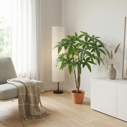 Kunstpflanze Pachira Aquatica 86cm – künstlicher Glückskastanien – Baum im Topf