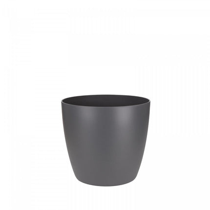 Pflanztopf Brussels – Anthrazit – D07xH6cm – Kleiner Blumentopf in modernem Design – Pflanzentopf für Sukkulenten & Kräuter