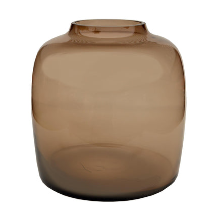 Vase Glas Bartica Taupe – Größe M – H25cm x W25cm – Robuste & elegante Glasvase – Mundgeblasen & dekorativ – Stilvolles Wohnaccessoire für moderne Einrichtungen