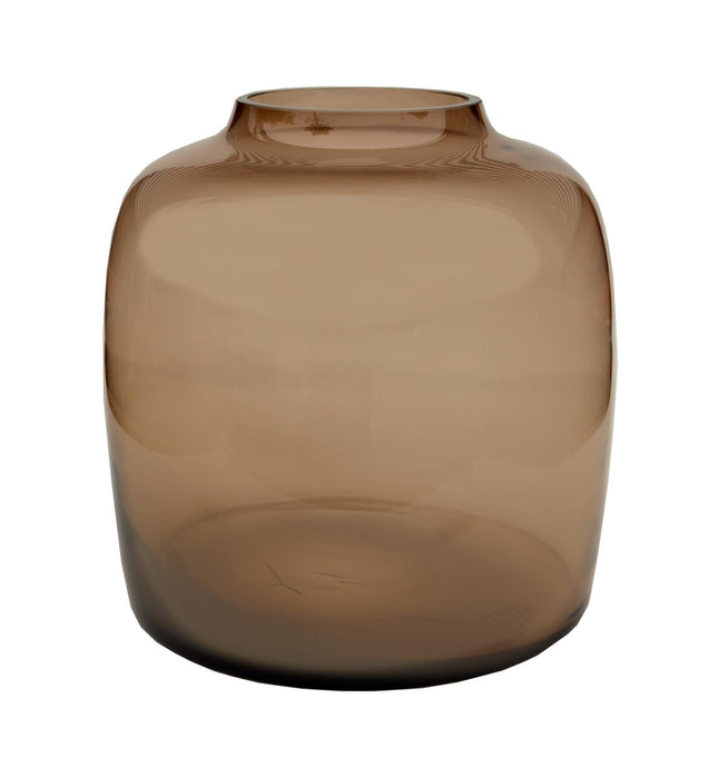Vase Glas Bartica Taupe – Größe M – H25cm x W25cm – Robuste & elegante Glasvase – Mundgeblasen & dekorativ – Stilvolles Wohnaccessoire für moderne Einrichtungen