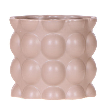 Blumentopf Cotton – Sand – Ø12cm – Moderner Keramik Pflanztopf in matter Optik – Stilvoller Übertopf für Zimmerpflanzen, Sukkulenten & Orchideen