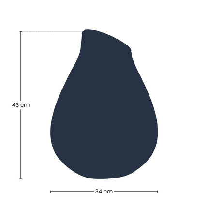 Terrarienflasche Drop XXL Korkdeckel – Ø34cm ↕43cm – Große tropfenförmige Glasflasche aus Recyclingglas – ca. 18,5L Volumen – Ideal für DIY