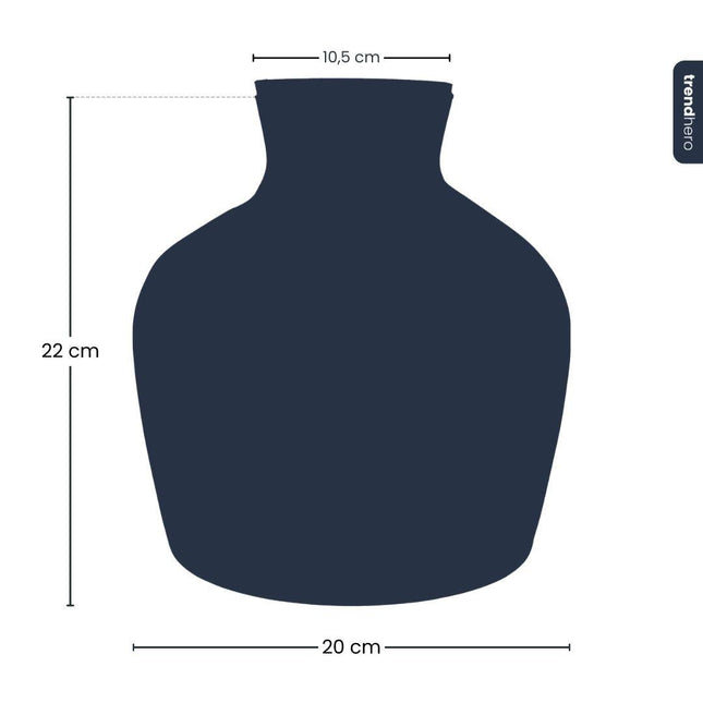 Flaschengarten – Terrarienflasche aus recyceltem Glas mit LED-Korken – Höhe 22cm Ø20cm – Dekoratives Glasgefäß mit Beleuchtung – Autarkes Pflanzenterrarium