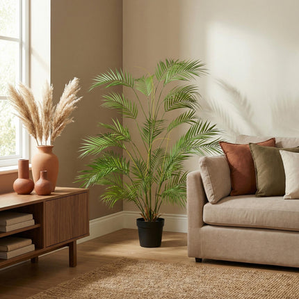 Kunstpflanze Areca122cm – künstliche Areca – Palme – realistische Palmwedel & natürliche Optik