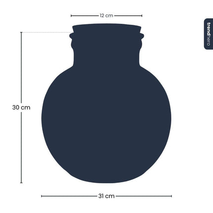 Terrariumflasche Bolder Bob – Ø30cm x 31cm – Glasflasche mit LED – Korken