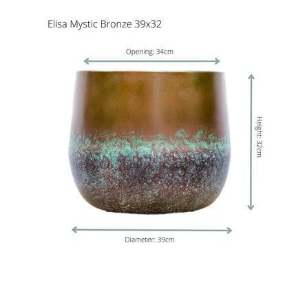 Elisa 'Bronze' - Dekotopf aus Metall
