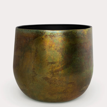 Elisa 'Vintage Green' - Dekotopf aus Metall