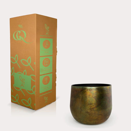 Elisa 'Vintage Green' - Dekotopf aus Metall