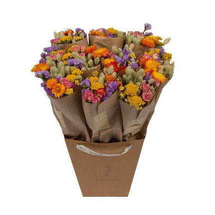 Trockenblumen Strauß Market More Multi – Getrocknete Blumen Deko – Handgebunden – Natürliche Dekoration – Langlebig & Pflegeleicht – 50cm