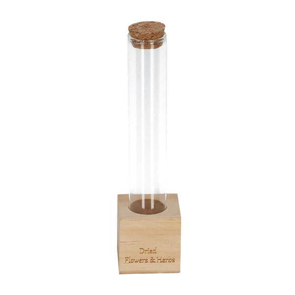 Trockenblumenständer aus Holz – Tube S – 24cm – Halter für Trockenblumen & Kräuter – 16 Löcher für kreative Blumenarrangements