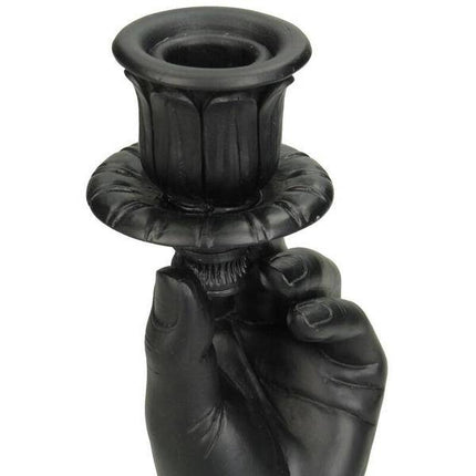 Kerzenständer – Schwarze Hand – 20cm – Moderner Kerzenhalter aus Polystone – Künstlerische Deko – Design – Kerzenständer für Tisch & Regal