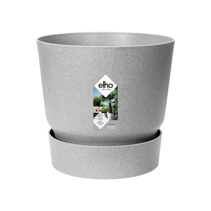 Topf Greenville Grau – D18cm H17cm – Moderner Pflanztopf mit natürlicher Form – Dekorativer Übertopf für Zimmerpflanzen – Für Innen & Außen geeignet