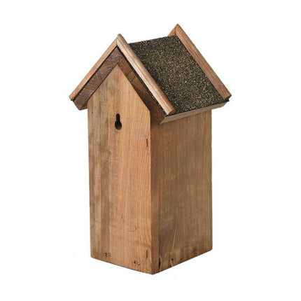 Vogelhaus Blaumeise – Nistkasten mit Bitumendach – Schlüssellochöffnung & seitliche Tür – 27 mm Flugöffnung – Schutz & Nistplatz für Blaumeise & Meisenarten