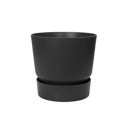 Greenville Pflanztopf Schwarz – D30 x H28 – Blumentopf für Innen & Außen – Elegantes Pflanzgefäß