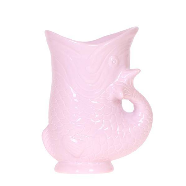 Fisch Topf – Rosa – Ø9cm – Keramik Übertopf in Fischform – Stilvoller Blumentopf für Zimmerpflanzen & Sukkulenten