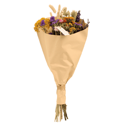 Trockenblumen – Feldblumenstrauß Multi – Bunter Trockenstrauß – ca. Ø25cm ↕60cm – Naturdeko für Innen – Langlebig & Pflegeleicht – Geschenkidee