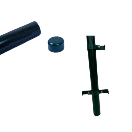 Metallstange mit Deckel – 260cm Pfosten für Heckenverlängerung – stabiler Metallpfahl für Zaun, Rankhilfe & Gartengestaltung